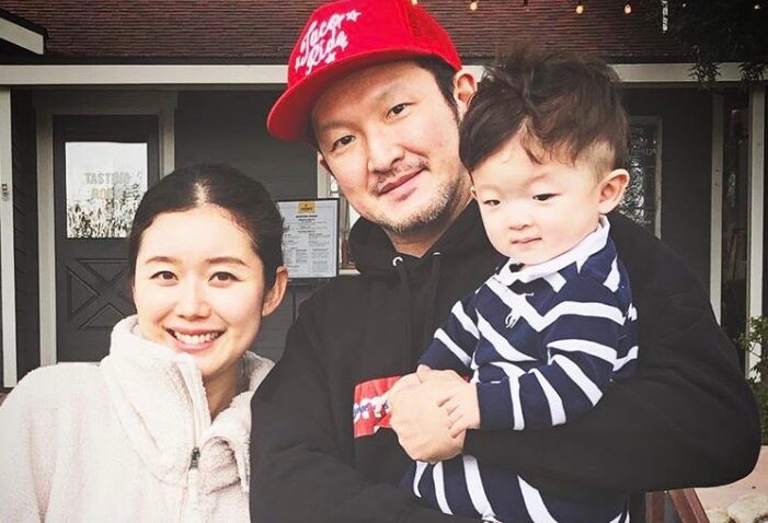 中村獅童と妻と子ども